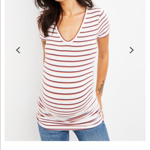 A Pea in the Pod Striped Maternity Shirt - Picture 6 of 6